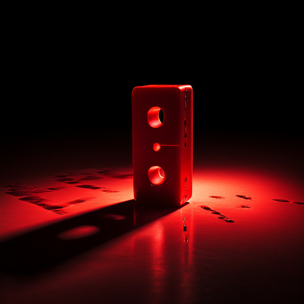 고립된 하나의 사건이 미래의 불확실성을 암시하는 물음표 모양의 그림자를 만드는 모습을 통해 잠재적 위기의 위험 신호를 보여주는 이미지.