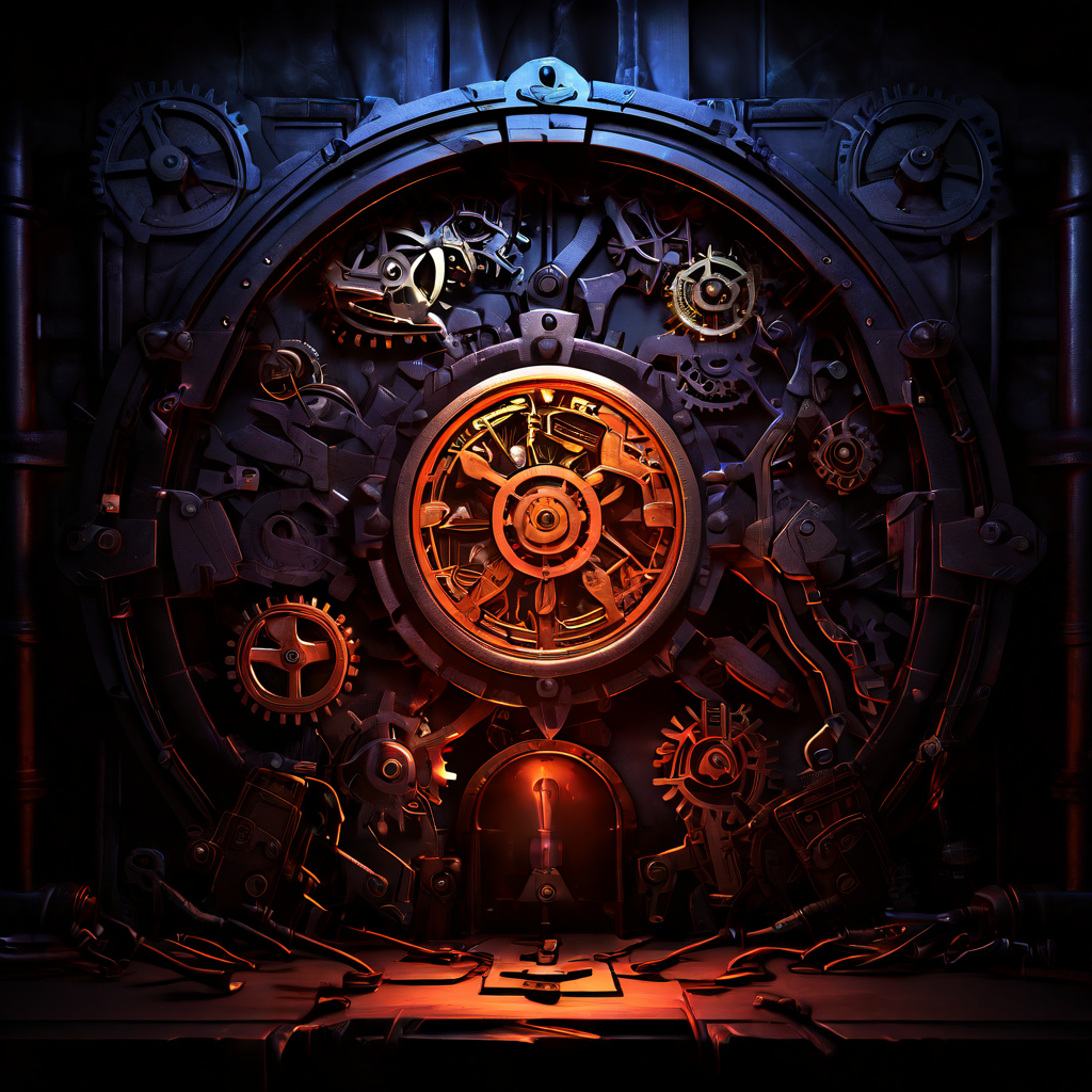 내부고발자 포상 프로그램 문구 뒤로 숨겨진 복잡한 시스템의 작동 원리를 보여주는 이미지.