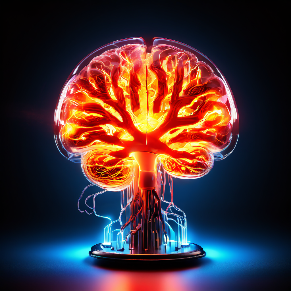 심리적 트리거가 사용자의 뇌를 자극하여 신경망을 활성화하는 것을 보여주는 이미지.