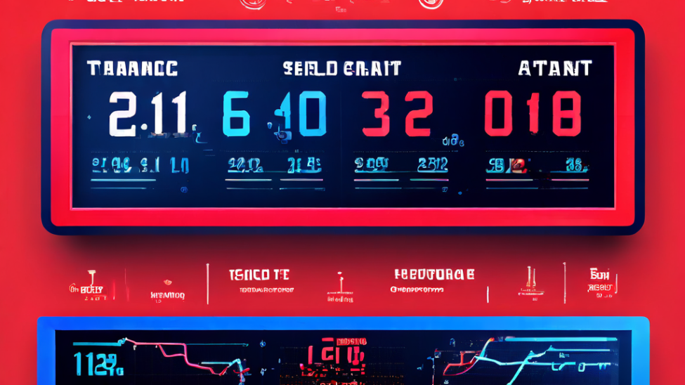 스포츠 스코어보드의 시간 지연과 데이터 스트림을 분석하여 실시간 레이턴시 원리를 설명하는 이미지.