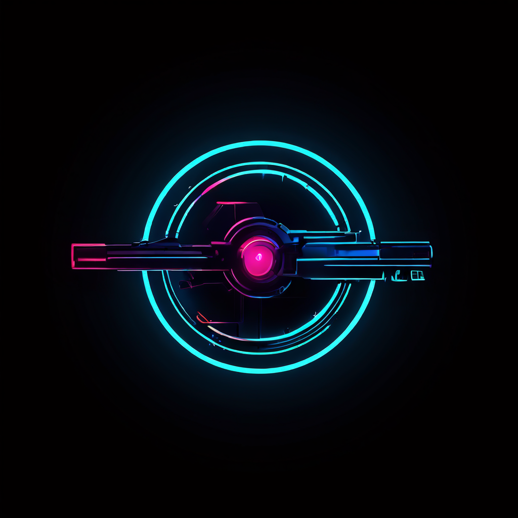 불법 자금 세탁의 시작점으로 악용되는 디지털 포인트를 저격용 조준경으로 겨누며, 금융 범죄의 표적이 되는 상황을 상징적으로 보여주는 이미지.