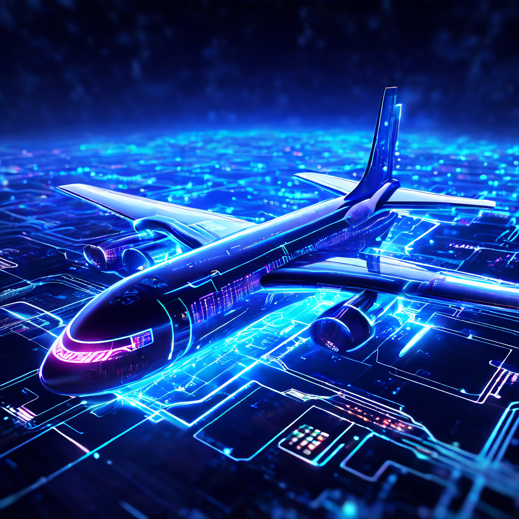 기초적인 TCP/IP 네트워크 인프라를 초월하여 시스템 전체의 리소스를 효율적으로 관리하는 미래형 홀로그램 제어 평면과 데이터 스트림을 묘사하는 그림.