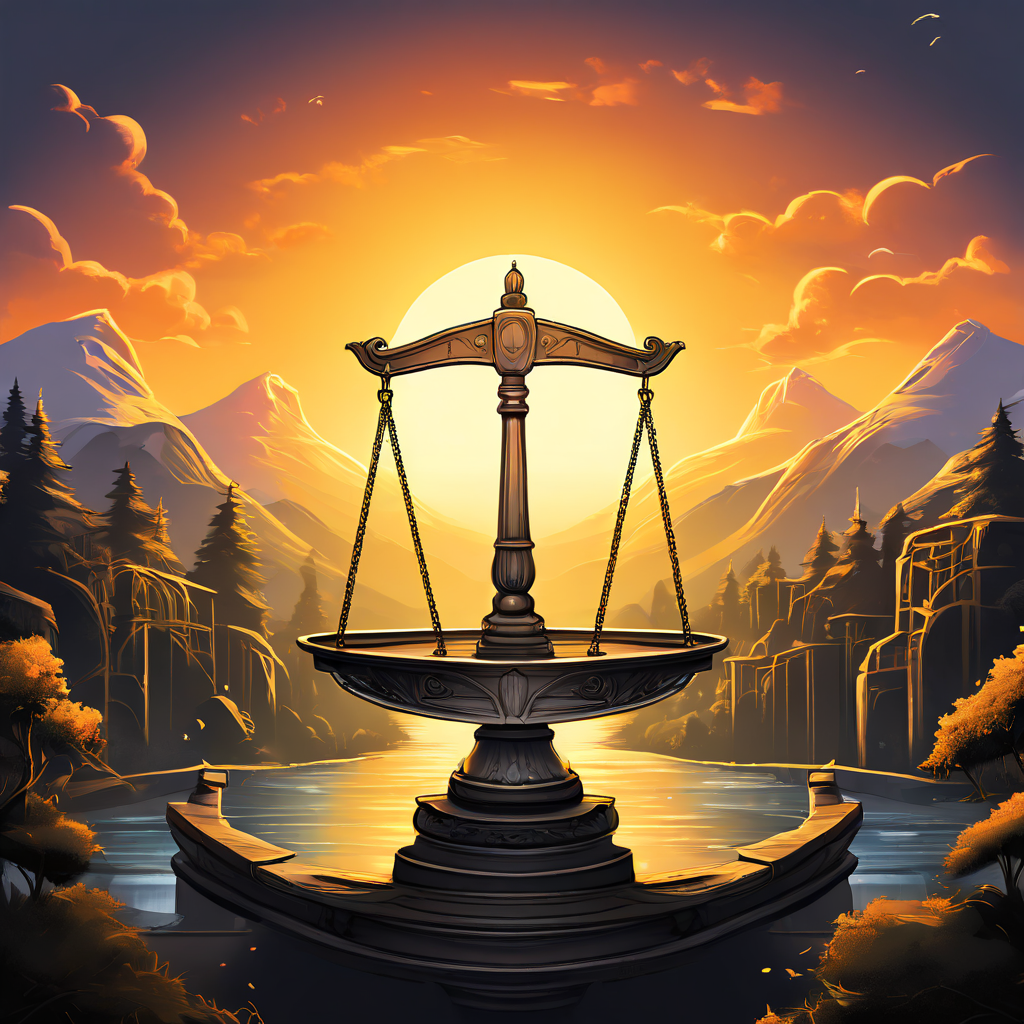 저울 위에서 사용자의 자발적 참여와 공정한 시스템이 균형을 이루며, 이를 통해 형성된 신뢰가 인증 리뷰의 가치와 효과를 상징하는 것을 보여주는 이미지.