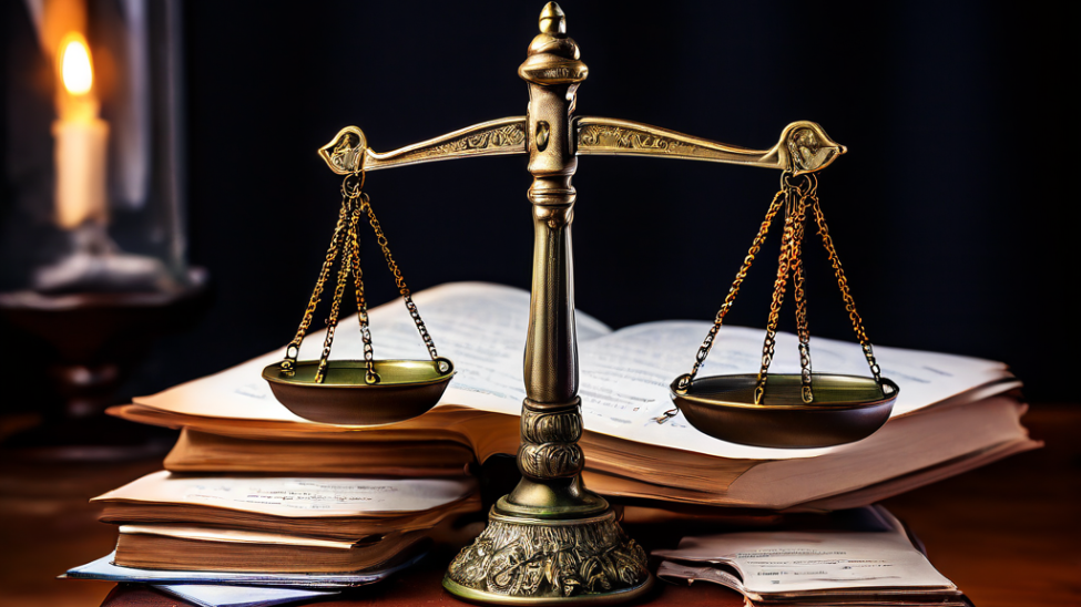 균형 저울이 한쪽의 온라인 리뷰 더미와 다른 쪽의 '신뢰'라는 단어의 무게를 재며, 소비자가 후기의 신뢰성을 어떻게 판단해야 할지 질문을 던지는 모습을 보여주는 이미지