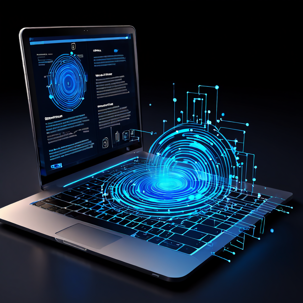 HTML5 캔버스 기술을 활용하여 사용자마다 고유한 디지털 지문을 생성하고, 이를 통해 브라우저 사용자를 식별 및 추적하는 기술적 원리를 시각적으로 표현한 다이어그램.