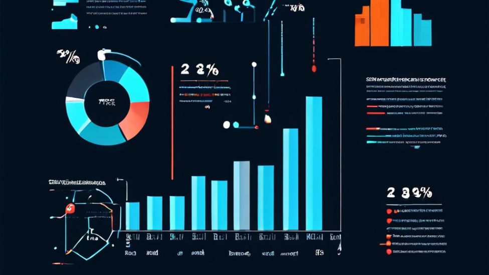 개별 에이전트의 성과 평가와 성장 추이를 추상적인 아이콘과 상승하는 그래프로 시각화한 스타일화된 인포그래픽 이미지입니다.