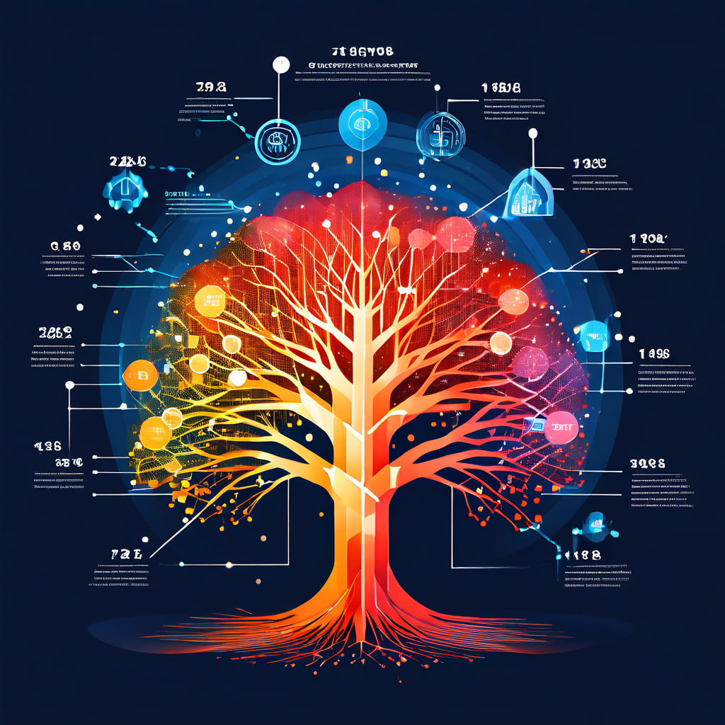 원시 데이터가 기하학적 필터를 거쳐 명확한 인사이트로 정제되고, 이 인사이트가 의사 결정 트리로 연결되는 데이터 분석 및 의사 결정 과정을 보여주는 현대적인 개념도입니다.