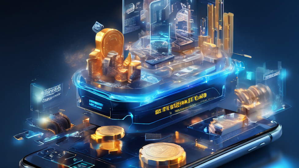Abstract digital interface showing layered deposit queue flow and settlement status indicators with futuristic glow.