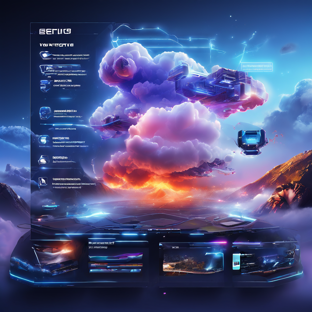 Futuristic digital dashboard comparing visible game provider list on a screen with internal operator log data, connected cloud...