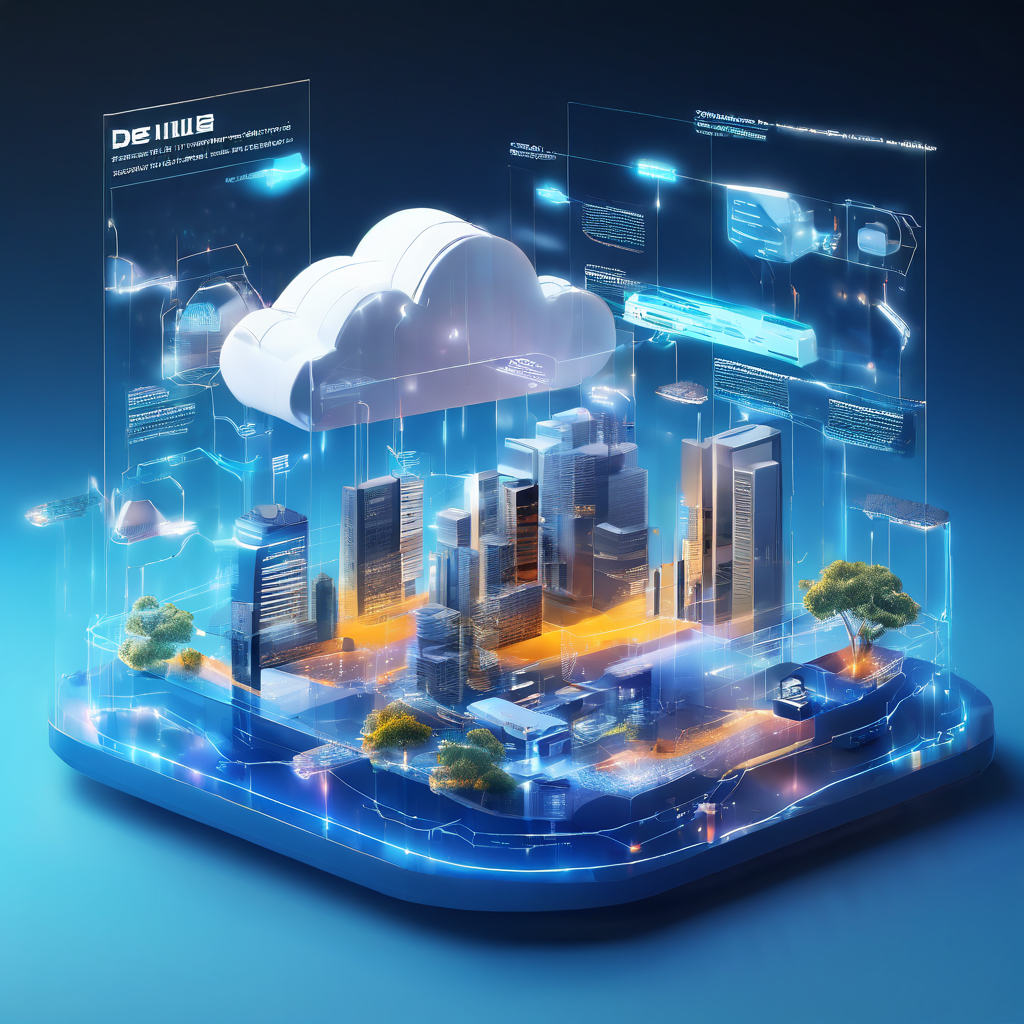 A futuristic SaaS dashboard interface displaying daily settlement timing and hold visibility with connected cloud and data layers.