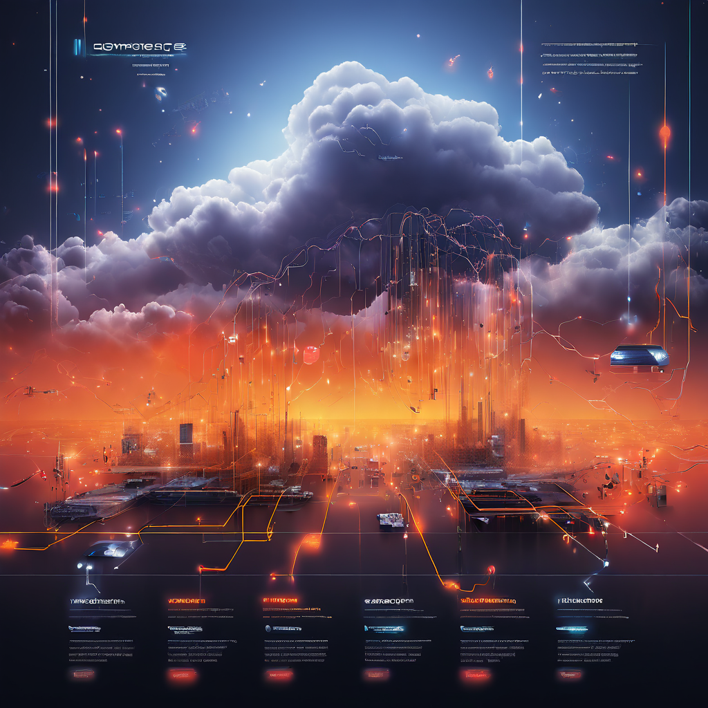 Abstract cloud and data layers with a glowing clock icon and a gap indicator, representing timing and record inconsistencies in a...