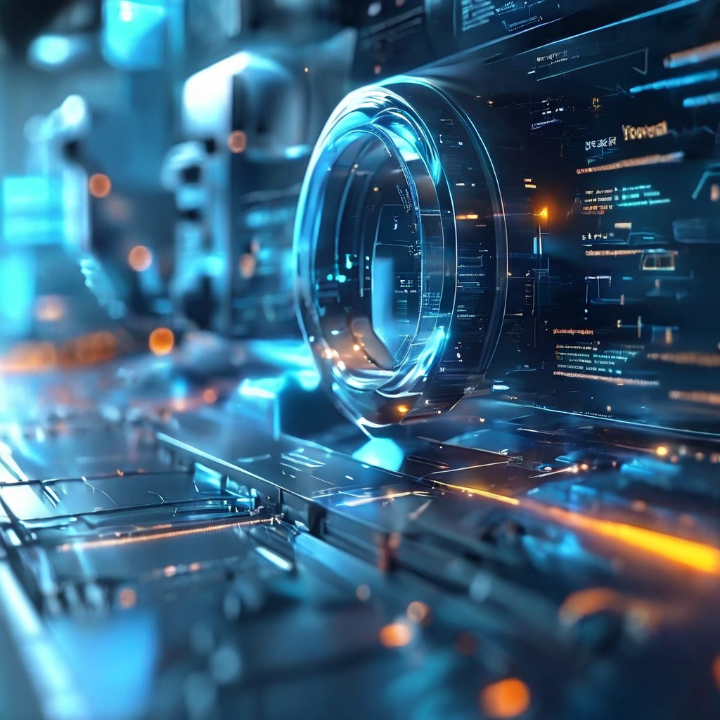 Abstract digital visualization of partner report expectations in a secure online workflow with layered interface glow and data...