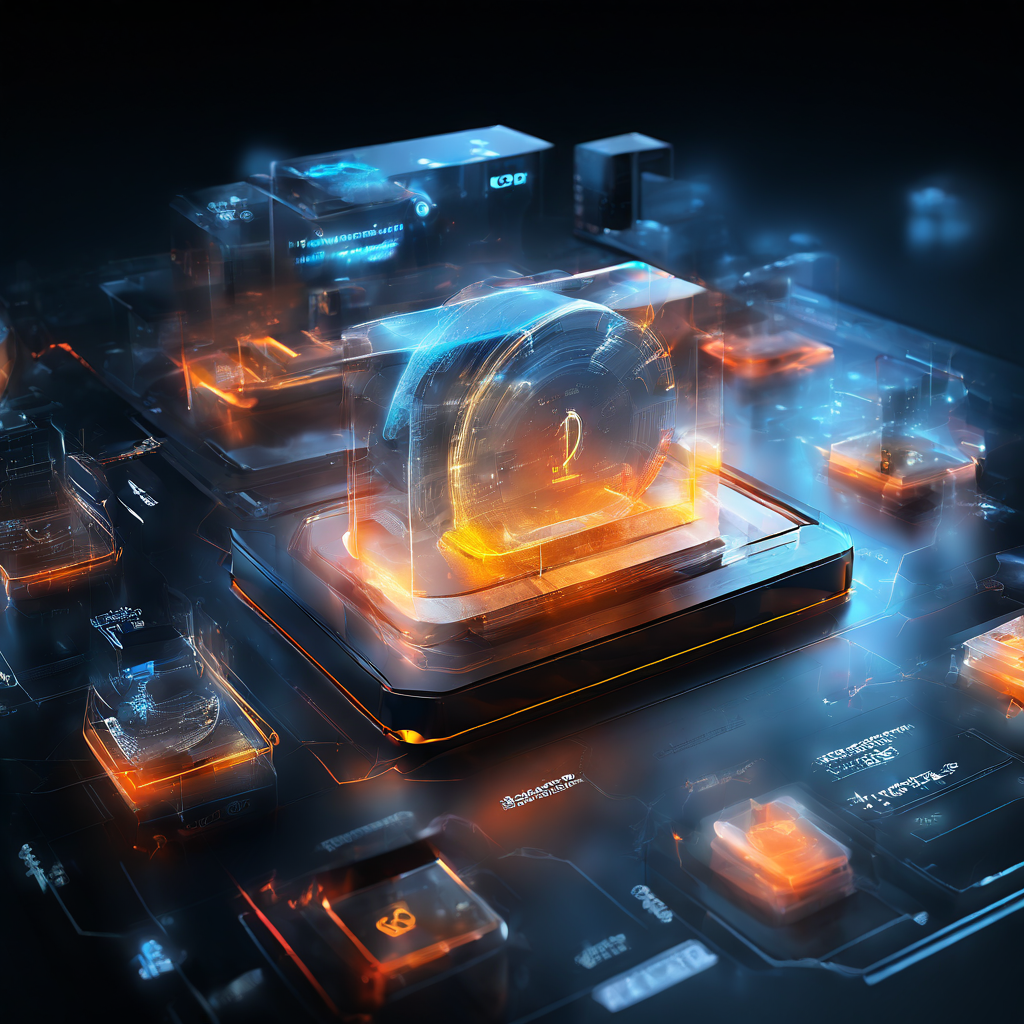 Futuristic digital interface showing layered data paths and ratio records with secure cloud monitoring glow.